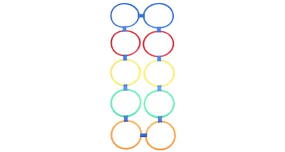 Obrázek produktu pro Merco Agility Circles nastavitelné proskakovací obruče varianta 34071