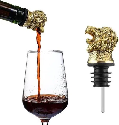Image de Verseur à vin pour bouteilles avec bouchon et bec verseur