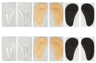 Produktbild von 6 Paar Schuheinlagen zur Unterstützung des Fußgewölbes, selbstklebendes Gel, wiederverwendbares Polster für Plantarfasziitis