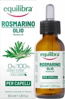 Image de EQUILIBRA Rozmarino Huile de romarin pour le cuir chevelu et les cheveux 100 ml
