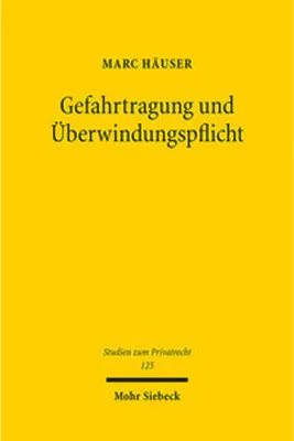 Obrázok produktu pre Gefahrtragung und Überwindungspflicht