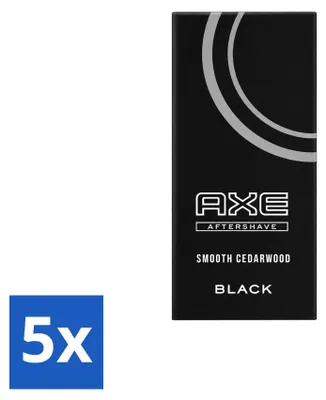 Immagine prodotto di 5 flaconi di dopobarba Axe Black, 100 ml ciascuno - confezione  - 5 pezzi