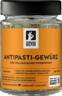 Produktbild von Anti-Pasti Gewürz, italienische Gewürzmischung, 70g im Glas