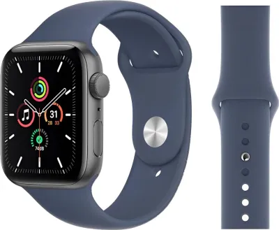Produktbild von Original Apple Sport Armband S/M + M/L 42/44/45mm MKUW3ZM/A Abyss Blue