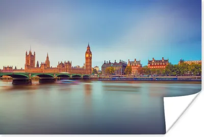 Produktbild von MuchoWow® Poster Londoner Skyline 180x120 cm - Fotoplakat