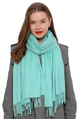 Productafbeelding van Damen sjaal, effen, zacht, 185 x 65 cm, mintgroen