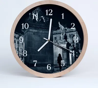 Produktbild von Holzuhr 30fi cm wanduhr - Sehenswürdigkeiten der Stadt