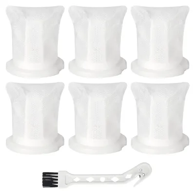 Produktbild von 6 Stück Filter für Vorwerk Kobold VC100 mit Reinigungsbürste - Ersatz Schmutzfilter für Vorwerk Handstaubsauger, für Kobold VC100 Filter, für Vorwerk für Kobold VC 100