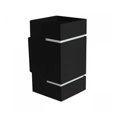 Imagen del producto de Spectrum Lámpara de pared Squalla Lumo, negra, rectangular, máx. 6W, casquillo G9, sin bombilla, iluminación direccional hacia arriba y hacia abajo