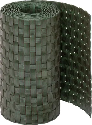 Produktbild von Jardinion Sichtschutzstreifen Rattan Optik 250 x 19cm Grün Sichtschutz, Balkon Sichtschutz, Terrasse- und Gartenzaun Sichtschutz