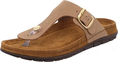 Produktbild von Rohde Damen Zehentrenner Pantolette Leder Rodigo-D 5860, Größe:40 EU, Farbe:Beige