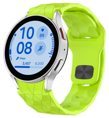 Produktbild von Für Samsung Galaxy Watch FE / 6 / 5 / 4 40mm Silikon Fußball Design Ersatz Arm Band Hellgrün