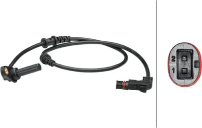 Produktbild von Sensor Raddrehzahl 2-polig aktiv 680 mm Kabel HELLA für u.a. MB E-KLASSE