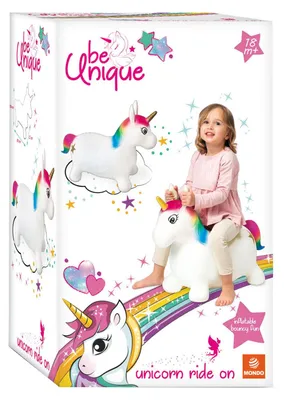 Produktbild von Mondo Einhorn Hüpfspielzeug - Buntes Springpferd für Kinder
