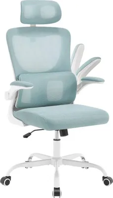Produktbild von WOLTU Bürostuhl ergonomisch, Schreibtischstuhl Netzstoff, höhenverstellbar : Blau Farbe: Blau
