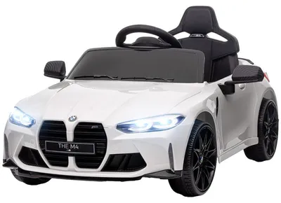 Immagine prodotto di Macchina elettrica per bambini BMW M4 - 12V | Colore: Bianco | Dimensioni: 69,5 x 108 x 51 cm