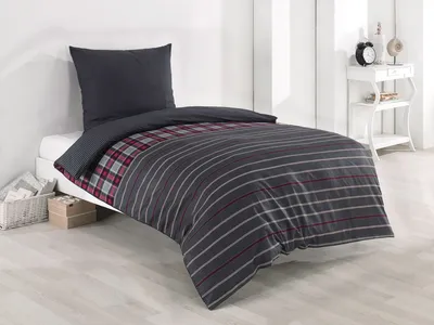 Produktbild von Bettwäsche Bettbezug 200x220 cm, Kopfkissenbezug 80x80 cm 3 teilig Deckenbezug Set aus 100% Baumwolle Renforce mit Reissverschluss - Buymax®
