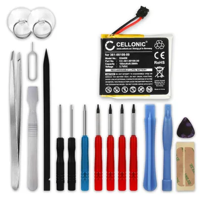 Image de CELLONIC 1x Batterie pour Montre connectée et bracelet de fitness Compatible avec Garmin vivoactive 3, 361-00108-01 - (160mAh, 3.7V) + kit d'outils 17pcs