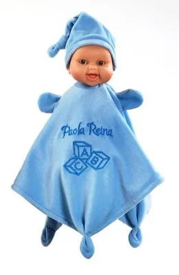 Productafbeelding van Knuffelpop doudou lichtblauw 30cm - Paola Reina