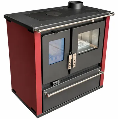 Immagine prodotto di Cucina a legna Verso CS Plus Inox Bordo – 7,7 kW, con forno, piano cottura e vano legna – Classe A+
