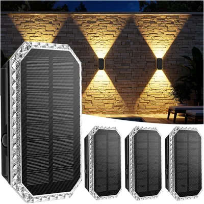 Solarlamp für außen, 3 Farben, IP65, wasserdicht, 1200 mAh