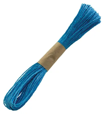 Produktbild von 30m Papierschnur Papierkordel Bastelschnur Papierschnur gedreht, Farbwahl, Farbe:blau