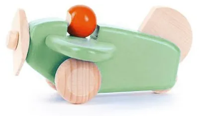 Produktbild von Bajo Holzflugzeug mit Pilot - Mint Spielzeugflugzeug