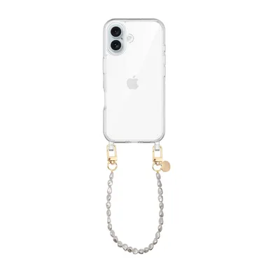 Produktbild von Pearlfection Transparant Cord Hülle - Short cord  - Kompatibel mit iPhone 16