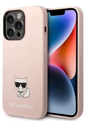 Image de Karl Lagerfeld Klhcp14Xslctpi Iphone 14 Pro Max 6.7 Hardcase Light Pink/Light Pink Silicone Choupette Body
