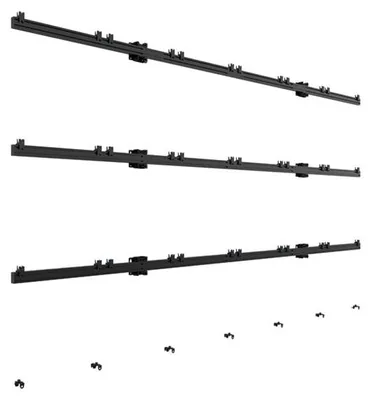 Produktbild von B-TECH System Xpress - Befestigungskit (Wandmontage) - für 6x6 dvLED Videowand - verriegelbar - Schwarz - Bildschirmgröße: 68.6 cm (27")