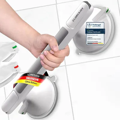 Produktbild von Badewannengriff mit Saugnäpfen, für Badezimmer, tragbar, keine Montage nötig