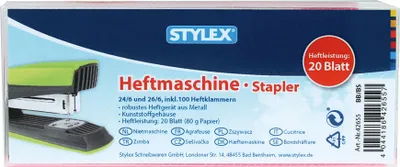 Image de Agrafeuse Stylex - 24/6 à 26/6 - 20 feuilles - couleurs assorties