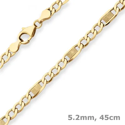 Produktbild von 5,2mm Fantasiekette Goldkette Collier Halskette aus 333 Gold Gelbgold 45cm