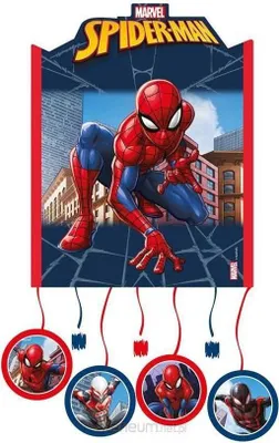 Produktbild von Pinata mit Zugband Spiderman Crime Fighter