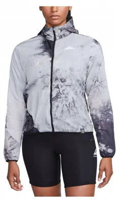 Produktbild von Nike Repel Laufjacke mit optimaler Belüftung und verstellbarer Kapuze Schwarz/Reflektierend