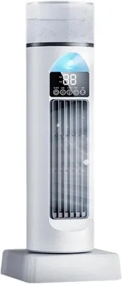 Immagine prodotto di Ventilatore da porta nero, oscillazione a 120 gradi, per camera da letto, ufficio, interni ed esterni