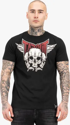 Image de T-shirt homme coupe régulière HAMLINES Black/Red/Ecru M Tapout