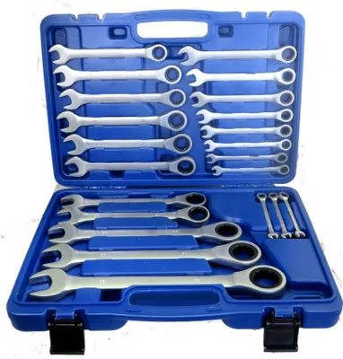 Produktbild von Ratschenschlüssel Ringmaul Ratschen Schlüssel Satz 6-32mm 22-tlg.