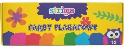 Obrázok produktu pre Strigo Plakatové farby – 12 sýtych farieb