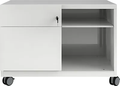 Produktbild von BISLEY Note™ Caddy Rollcontainer verkehrsweiß 2 Auszüge 80,0 x 49,0 x 56,3 cm