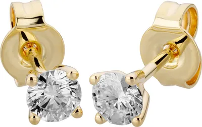 Produktbild von Orolino Ohrstecker 585/- Gold 1,3cm gelb Brillant weiß 067320162-1