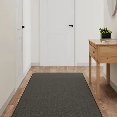 Produktbild von vidaXL Teppichläufer Sisal Optik Anthrazit 80x400 cm - Teppichläufer - Teppich - Bodenteppich - Läufer