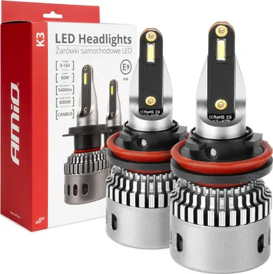 Immagine prodotto di Fari auto LED serie K3 H8 H9 H11 H16 6000K Canbus AMIO-03686 12V