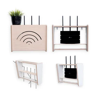 Obrázek produktu pro MOE UHANE skříňka na router | Úložný box na router | Schovat router | Router box | Nástěnný box | Nástěnné skříňky | WiFi police | WiFi skříňka