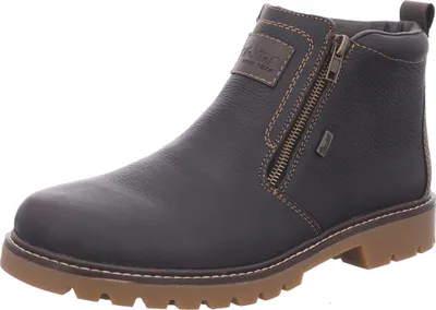 Image de Bottines pour hommes brunes RIEKER-TEX de la taille 41 à 46 avec doublure chaude
