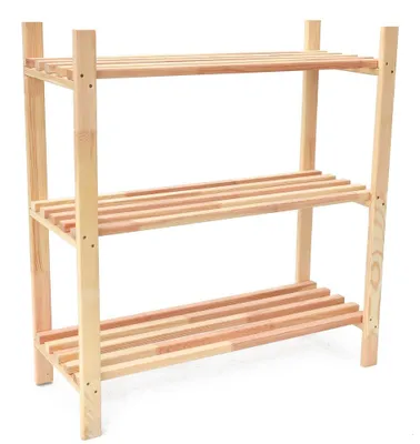 Produktbild von ROJAPLAST Holzregal 80 × 75 × 30 cm, 3 Fachböden