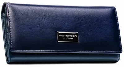 Produktbild von Damen-Geldbörse aus Leder und PU, Modellnummer PX27-F773-4696, Marineblau