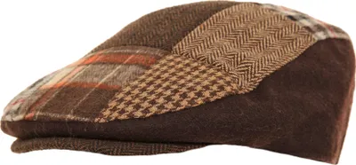 Produktbild von Herren Winterkappe / Schiebermütze, Wollanteil, Patchworkmuster HA254 (58 cm) (Braun)