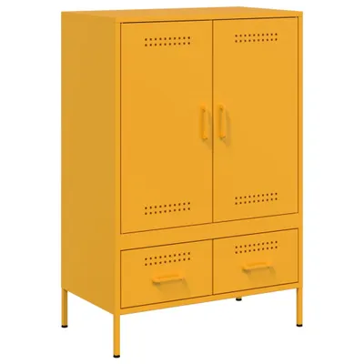 Zdjęcie produktu dla Szafka, musztardowa, 68x39x101,5 cm, stal
