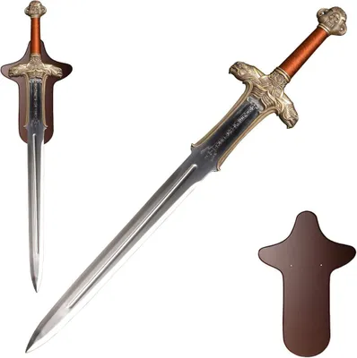 Obrázek produktu pro Dekorativní meč "Atlanťan" 99 cm s držákem na zeď | Fantasy model inspirovaný Conanem Barbar | Čepel z nerezové oceli | Ruční výroba JT6021B